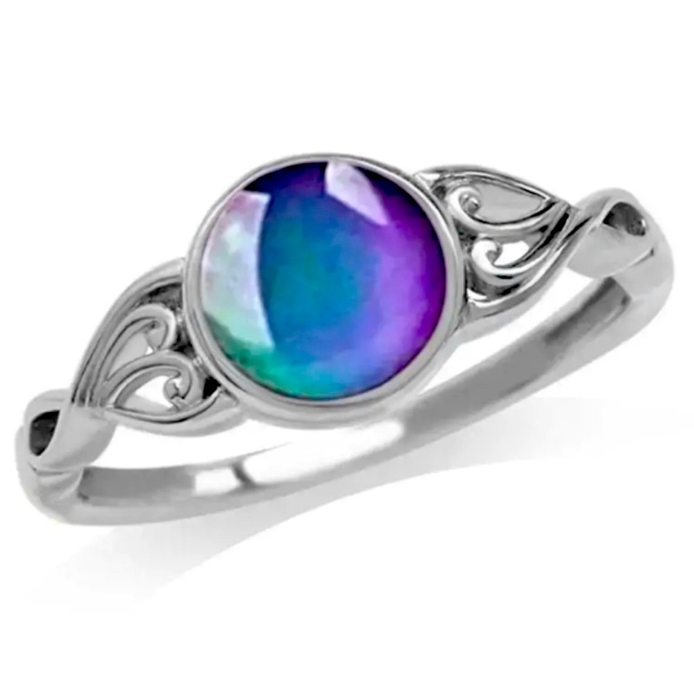 LAST ONE!! Delicate Silver Tone Pinky Mood Ring - Picture 2 of 4